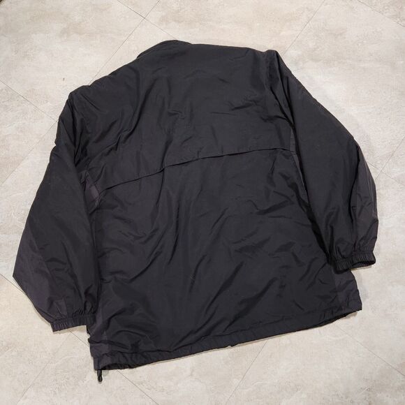 VTG Y2K NIKE Mens L Large Fleece Lined Black Windbreaker Jacket 2000s Silver Tag - Picture 12 of 13